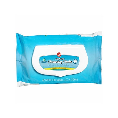 Walgreens Flushable Wipe Soft Pack Blue