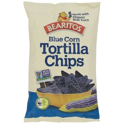 Little Bear Bearitos Tortilla Chips, Blue Corn, 16 Ounce