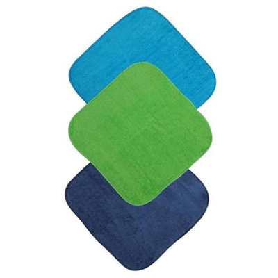 Mum 2 Mum m2fw-14150 Face Washers, Lime, Teal, Navy