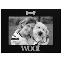 Malden Black Wood Expression Picture Frame, Woof, 4