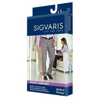 Sigvaris 860 Select Comfort Series 20-30 mmHg Men's Closed Toe Knee High Sock Size: S4, Color: Khaki 30