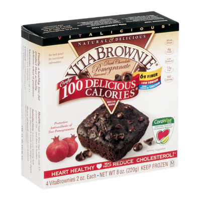 Vitalicious VitaBrownie Dark Chocolate Pomegranate - 4 CT