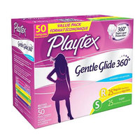 Playtex Gentle Glide Plastic Unscented Multi-Pack Tampons 50-ct.