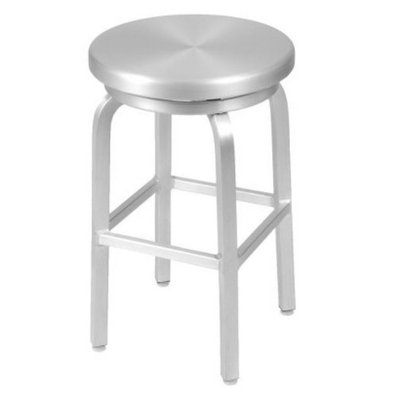 Eurostyle Counter Stool: Euro Style Milton-C Swivel Counterstool - Aluminum