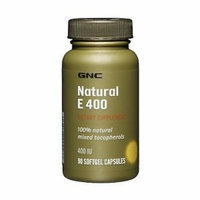 GNC Natural E 400, 100% Natural Mixed Tocopherols, Softgel Capsules, 90 ea