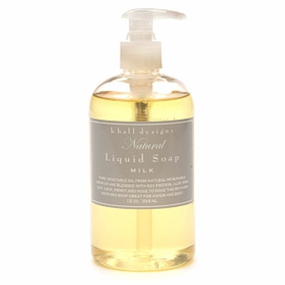 k. hall designs Natural Liquid Soap, Milk, 12 fl oz