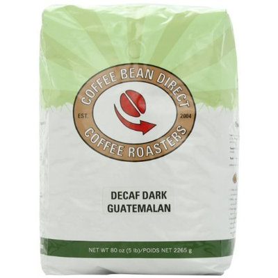 Coffee Bean Direct Decaf Dark Guatemalan, Whole Bean Coffee, 5-Pound Bag