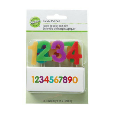 Wilton Numbers Candle Pick Set - 10 ct.