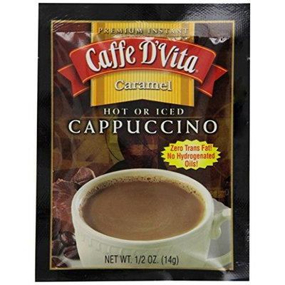 Caffe D'Vita Caramel Cappuccino Mix, 0.5-Ounce Envelopes (Pack of 24)
