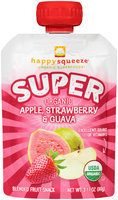 Happy Squeeze® Organic Super Apple, Strawberry & Guava Blended Fruit Snack 3.17 oz. Pouch