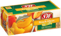 S&W® Natural Style Yellow Cling Peach Slices in Lightly Sweetened Syrup 8-15 oz. Cans