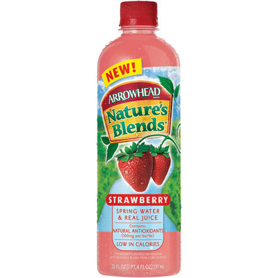 Arrowhead Nature's Blends Spring Water & Real Juice Strawberry 20 fl. oz. Plastic Bottle