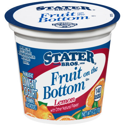 Stater Bros.® Fruit on the Bottom Low Fat Lemon Yogurt 6 oz. Cup