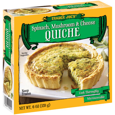 Trader Joe's® Spinach, Mushroom & Cheese Quiche 6 oz. Box