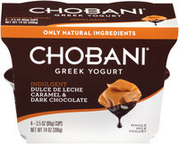Chobani® Indulgent Dulce de Leche Caramel & Dark Chocolate Whole Milk Greek Yogurt