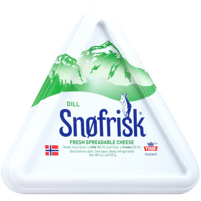 Snofrisk® Dill Fresh Spreadable Cheese 4.4 oz. Container