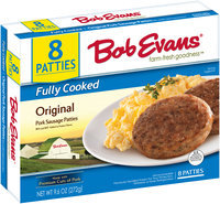 Bob Evans® Fully Cooked Original Pork Sausage Patties 8 ct Box
