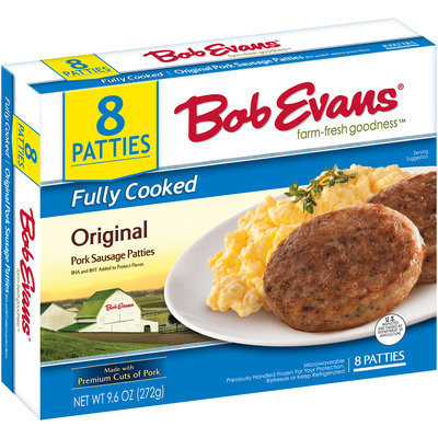 Bob Evans® Fully Cooked Original Pork Sausage Patties 8 ct Box