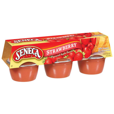 Seneca Strawberry 4 Oz Apple Sauce 6 Ct Carded Pk