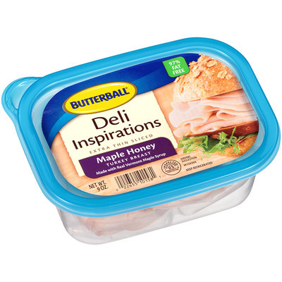 Butterball® Deli Inspirations Extra Thin Sliced Maple Honey Turkey Breast 9 oz. Plastic Tub