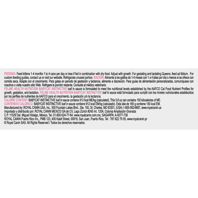 Royal Canin® Feline Health Nutrition Babycat Instinctive Loaf in Sauce Wet Cat Food 5.8 oz. Can