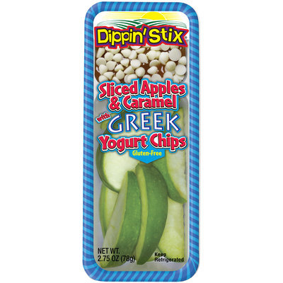 Reichel® Dippin' Sticks® Sliced Apples & Caramel with Greek Yogurt Chips 2.75 oz. Tray