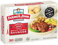 Farmer John® Spicy Pork Sausage Patties 40 oz. Box