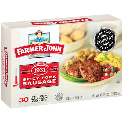 Farmer John® Spicy Pork Sausage Patties 40 oz. Box