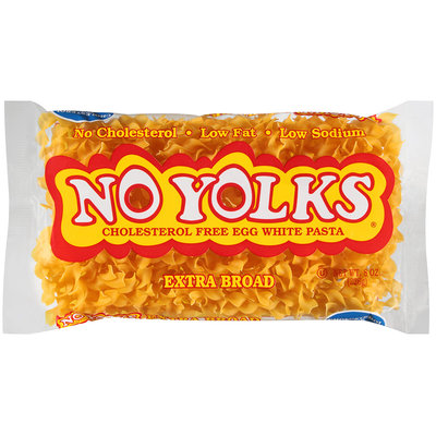 No Yolks® Cholesterol Free Egg White Pasta Extra Broad Noodles 8 oz. Bag