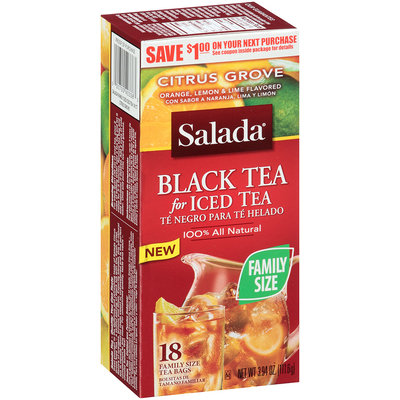 Salada® Tea Bags Black Tea for Iced Tea Citrus Grove 18 ct Box