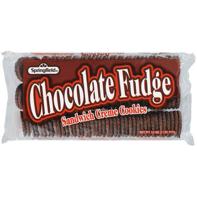 Springfield Chocolate Fudge Sandwich Creme Cookies 32 Oz Tray