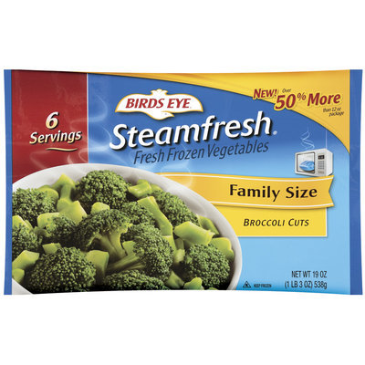 Birds Eye Steamfresh Family Size Fresh Frozen Vegetables Broccoli Cuts 19 Oz Bag