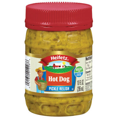 Heifetz Hot Dog Pickle Relish 10 Fl Oz Plastic Jar