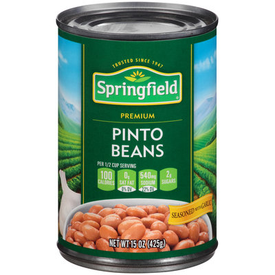 Springfield® Premium Pinto Beans Seasoned with Garlic 15 oz. Can