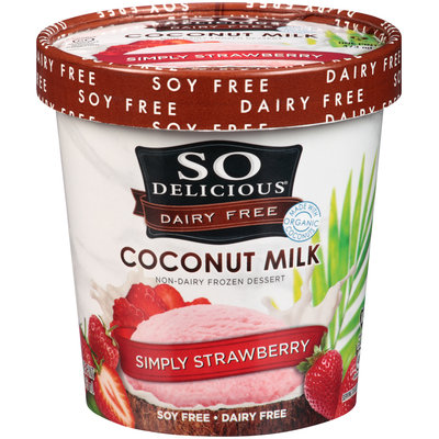 So Delicious® Dairy Free Coconut Milk Simply Strawberry 1 pt Carton