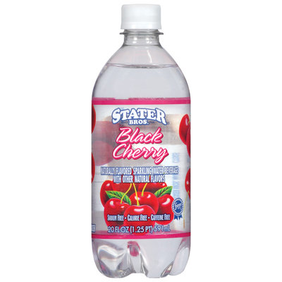 Stater Bros. Black Cherry Sparkling Water Beverage 20 Oz Plastic Bottle