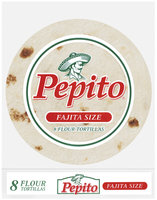 Pepito Flour Fajita Size 8 Ct Tortillas 8 Oz Bag