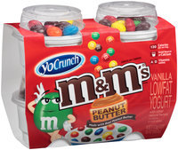 YoCrunch® Vanilla Lowfat Yogurt with Peanut Butter M&M's™ Chocolate Candies 4-4 oz. Cups