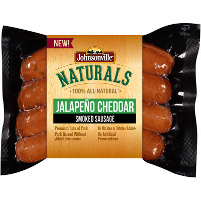 Johnsonville Naturals Jalapeno Cheddar Smoked Sausage 12 oz. pkg (102567)