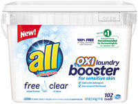 all® free clear OXI Laundry Booster for Sensitive Skin 102 Loads 6.93 lb. Tub
