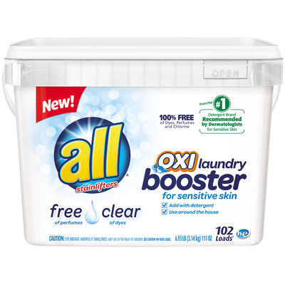 all® free clear OXI Laundry Booster for Sensitive Skin 102 Loads 6.93 lb. Tub