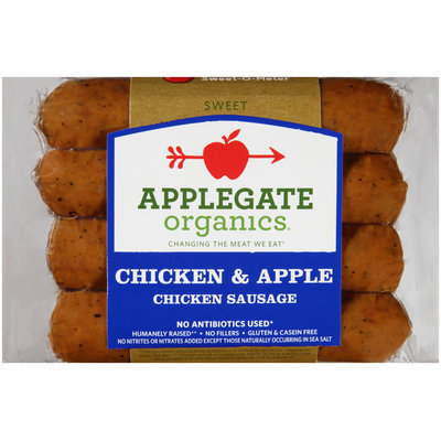Applegate Organics® Chicken & Apple Sweet Chicken Sausage 4 ct Pack