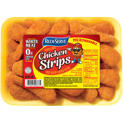 Redi-Serve™ Breaded & Cooked Chicken Strips 8 oz. Tray