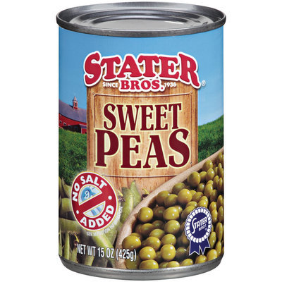 Stater Bros.® No Salt Added Sweet Peas 15 oz Can
