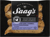 Saag's™ All Natural Chicken Asiago Fennel Sausage 12 oz. Package