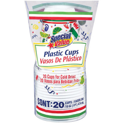 Special Value 16 Oz Plastic Cups 20 Ct Bag