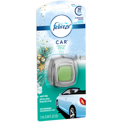 Febreze CAR Vent Clip Fresh Cut Pine Air Freshener (1 Count, 0.06 oz)