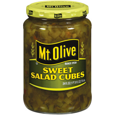 Mt. Olive Sweet Salad Cubes Pickles 24 Oz Jar