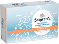 Seagram's White Peach Sparkling Seltzer Water 24 pk, 12 oz Cans