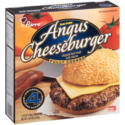Pierre™ Flame Broiled Angus Cheeseburger 4-4.8 oz. Box